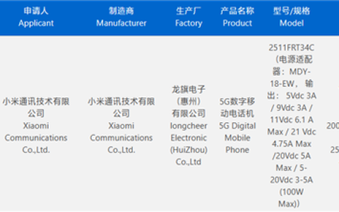 首发科天玑8500！REDMI Turbo 5获认证：支持100W闪充