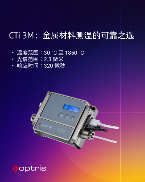 Optris CTi系列测温仪：为金属与复合材料应用提供精准解决方案