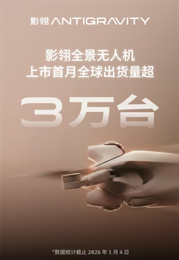 全球首款8K全景无人机！影翎A1官宣全球出货量突破3万台