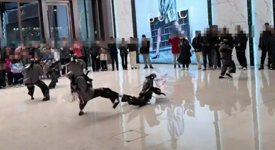 机器人表演武术“回旋踢” 将同伴踹飞二里地