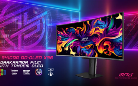 微星新款34寸显示器首发6999元：第五代QD-OLED面板 支持360Hz高刷