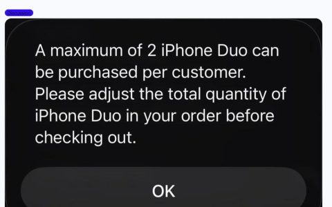 iPhone Duo 美国限购：单客最多 2 部，中国官网早设上限