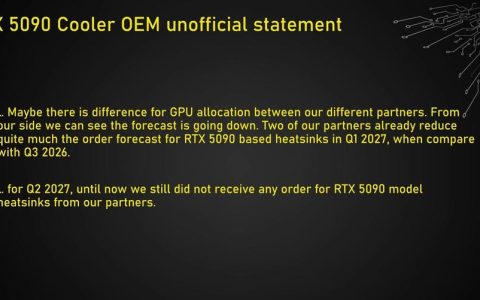 英伟达RTX 5090停产疑云：AIB伙伴补单通道已关闭